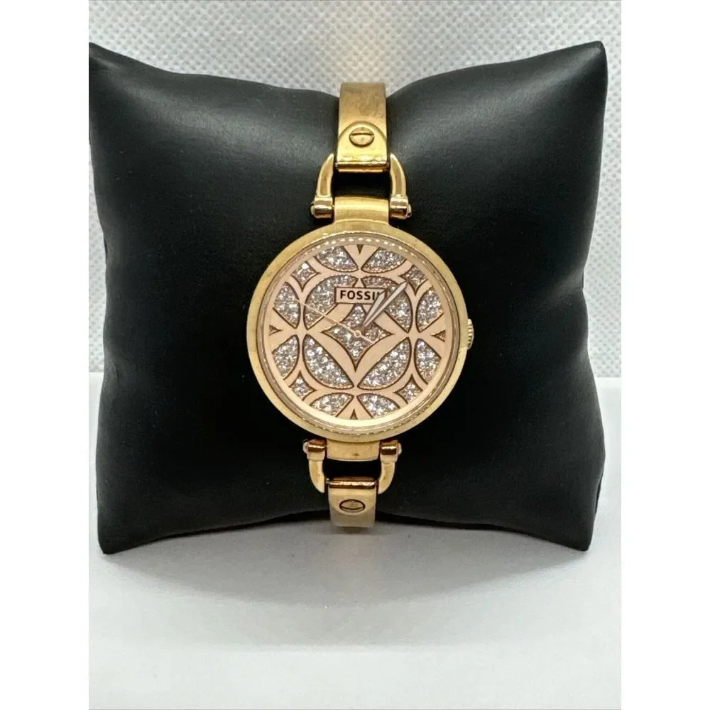 Fossil ES3422 Women's Rose Gold Stainless Steel Analog Dial Quartz Watch JNA337